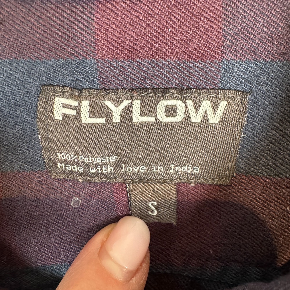 Flylow Gear Shirt Womens‎ Size Small Purple Blue Plaid Flannel Outdoor Western - Picture 3 of 10